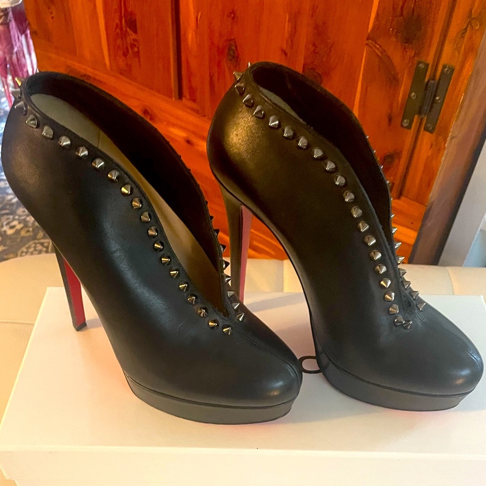Authentic Louboutin Spiked Shoe Boots. Size 37. Great Condition.